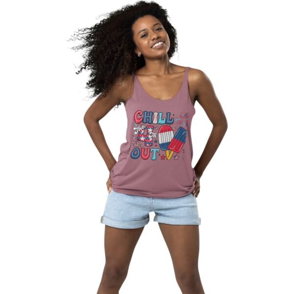 Premium 4th of July Chill Out Tank – Patriotic & Comfy USA Apparel - Women - Image 2