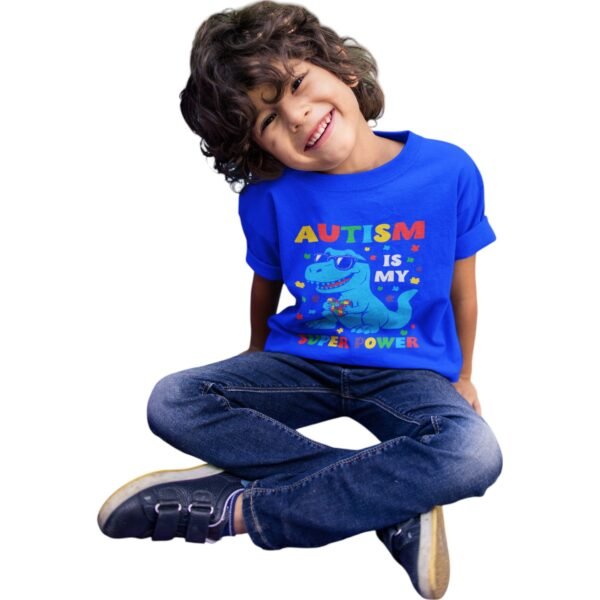 Kids’ Little Hero “Autism Is My Super Power” Tee – Premium Comfort Fit - Image 2