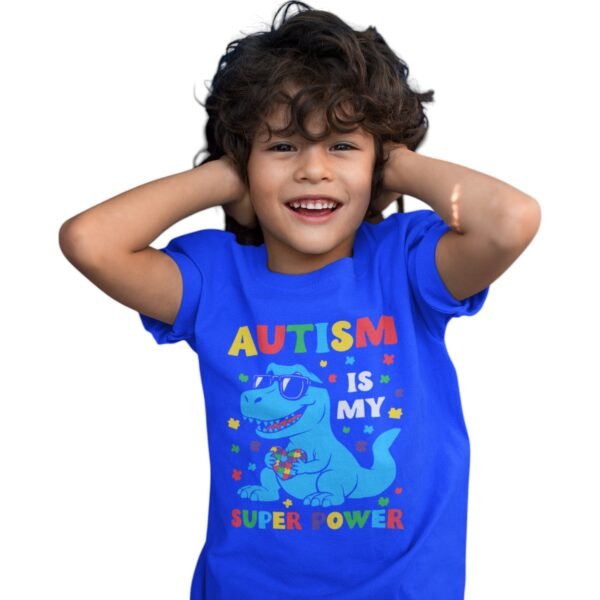 Kids’ Little Hero “Autism Is My Super Power” Tee – Premium Comfort Fit - Image 3