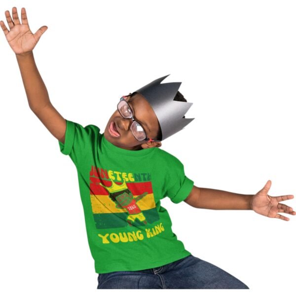 Kids' Young King Juneteenth T-Shirt –  Soft & Comfy - Image 3
