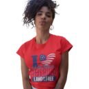 Premium Land Of The Free Unisex T-Shirt – Patriotic & Comfy USA Apparel