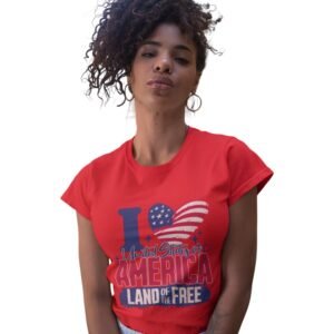 Premium Land Of The Free Unisex T-Shirt – Patriotic & Comfy USA Apparel