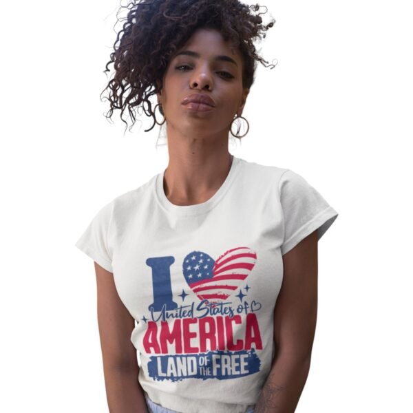 Premium Land Of The Free Unisex T-Shirt – Patriotic & Comfy USA Apparel - Image 9