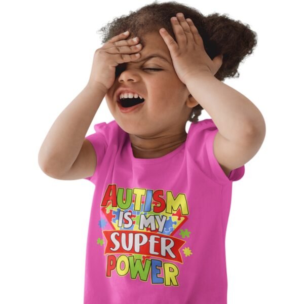 Kids’ Unisex “Autism Is My Super Power” Tee – Premium Comfort Fit - Image 5