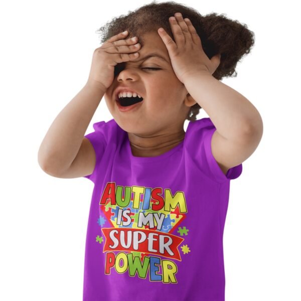 Kids’ Unisex “Autism Is My Super Power” Tee – Premium Comfort Fit - Image 7