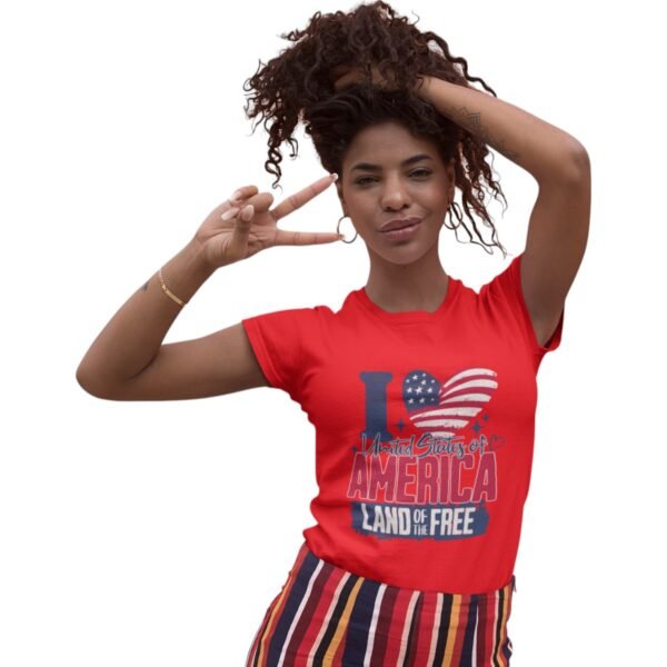 Premium Land Of The Free Unisex T-Shirt – Patriotic & Comfy USA Apparel - Image 7