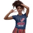 Premium Land Of The Free Unisex T-Shirt – Patriotic & Comfy USA Apparel
