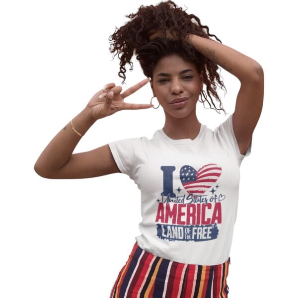 Premium Land Of The Free Unisex T-Shirt – Patriotic & Comfy USA Apparel - Image 10