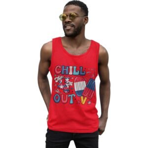 Premium 4th of July Chill Out Tank – Patriotic & Comfy USA Apparel - Men
