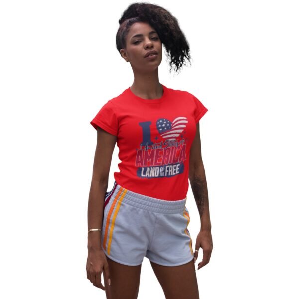 Premium Land Of The Free Unisex T-Shirt – Patriotic & Comfy USA Apparel - Image 5