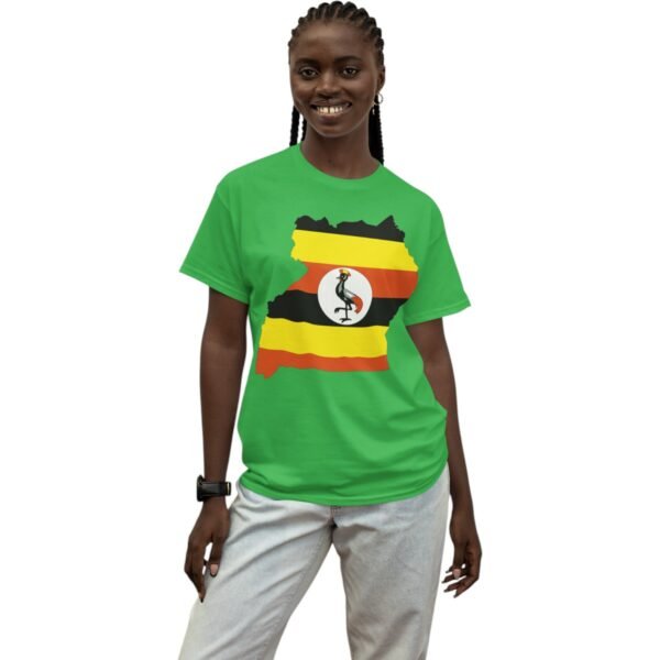 Premium Unisex Uganda Map/Flag Tee - Image 4