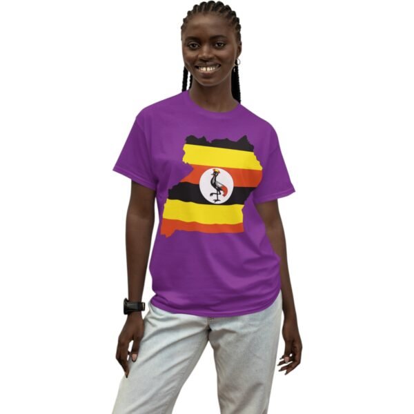 Premium Unisex Uganda Map/Flag Tee - Image 6