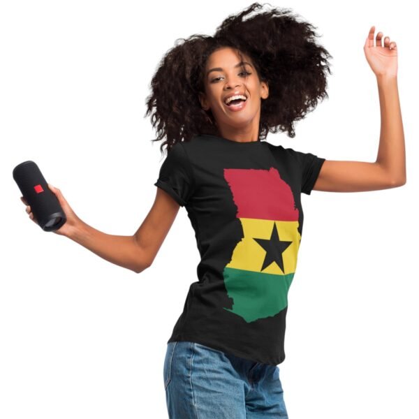 Premium Unisex Ghana Map/Flag Tee - Image 3