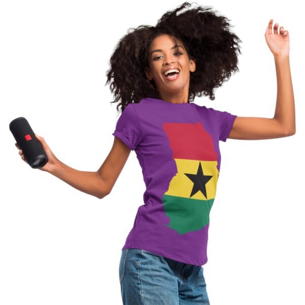 Premium Unisex Ghana Map/Flag Tee - Image 7