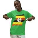 Premium Unisex Uganda Map/Flag Tee