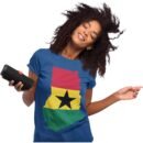 Premium Unisex Ghana Map/Flag Tee