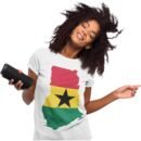 Premium Unisex Ghana Map/Flag Tee