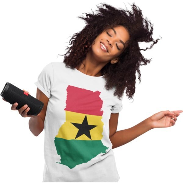 Premium Unisex Ghana Map/Flag Tee - Image 8