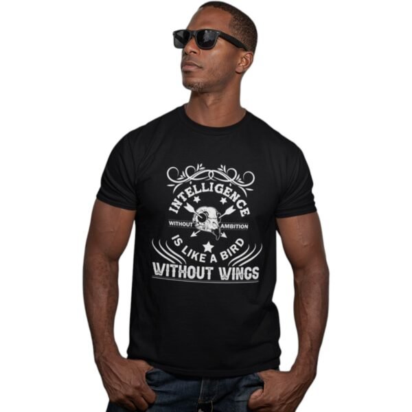 "Intelligence Without Ambition Is Like A Bird Without Wings" Premium Unisex Tee - Image 3