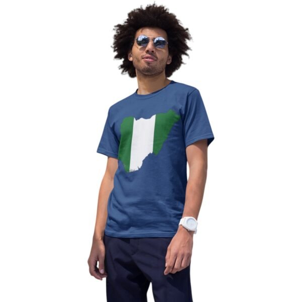 Premium Unisex Nigeria Map/Flag Tee - Image 6
