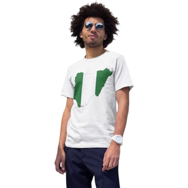 Premium Unisex Nigeria Map/Flag Tee - Image 9