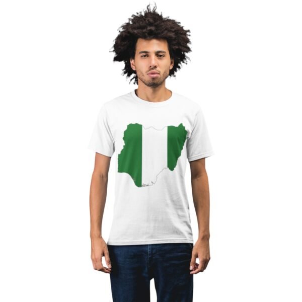 Premium Unisex Nigeria Map/Flag Tee - Image 8