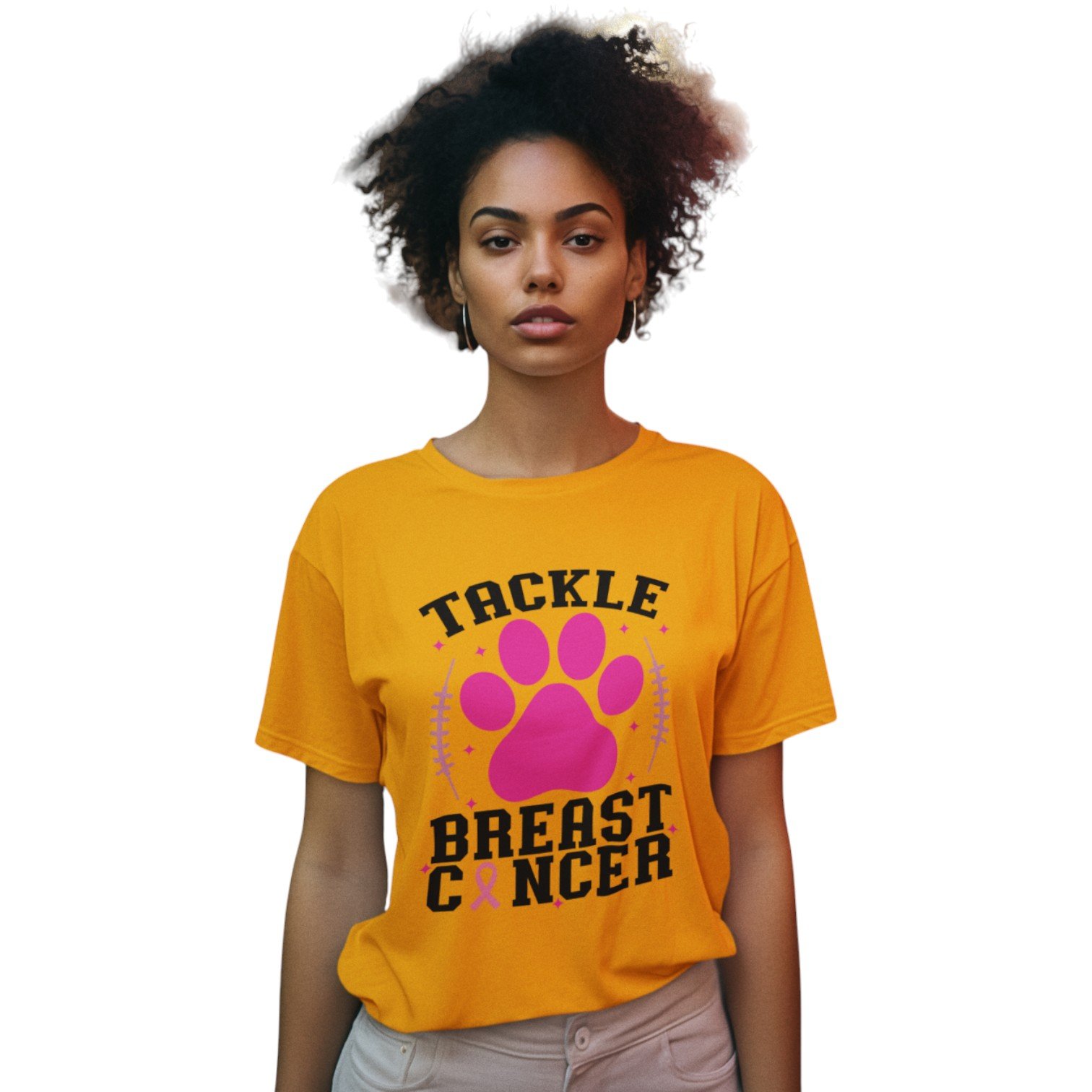 'Tackle Breast Cancer' Unisex Tee - Image 6
