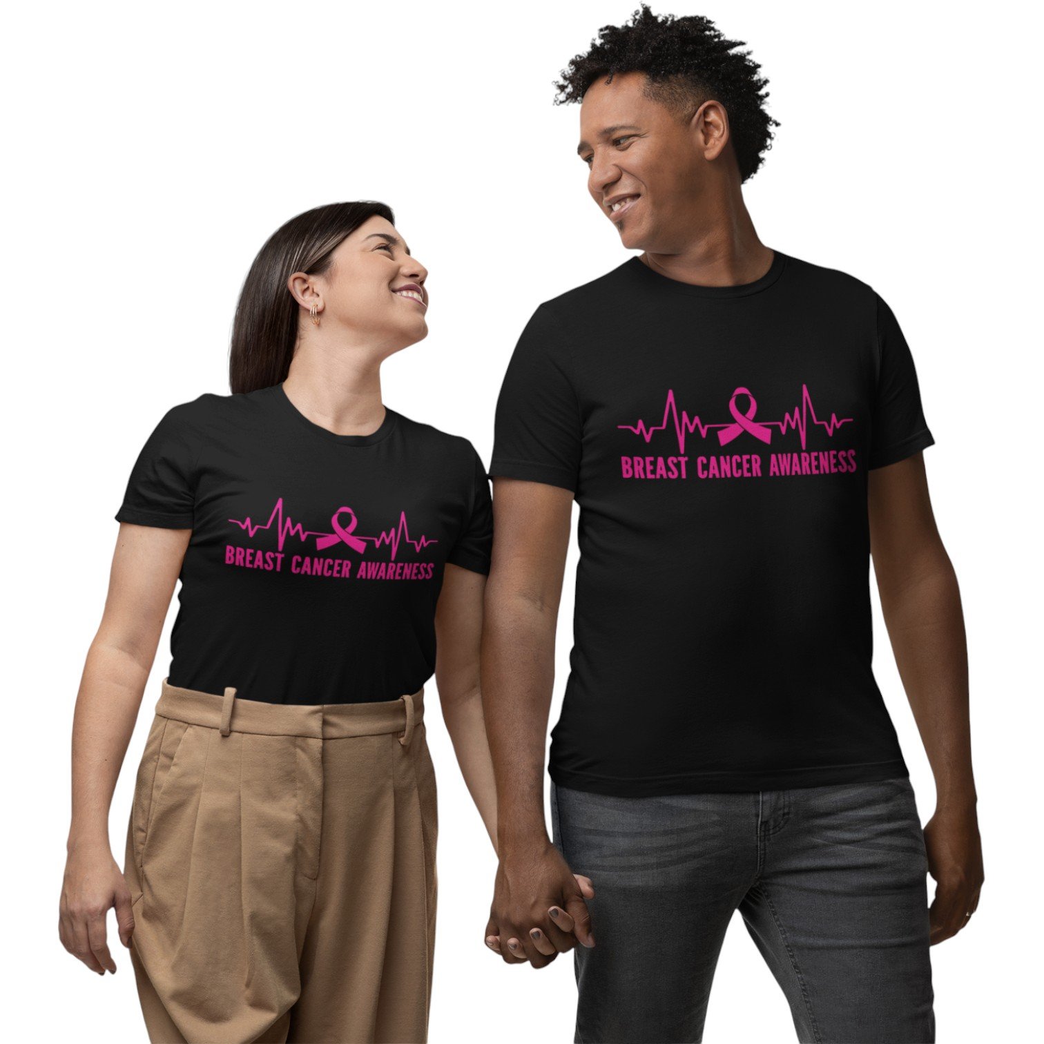 “Heartbeat of Hope” Breast Cancer Awareness Unisex Tee - Image 2