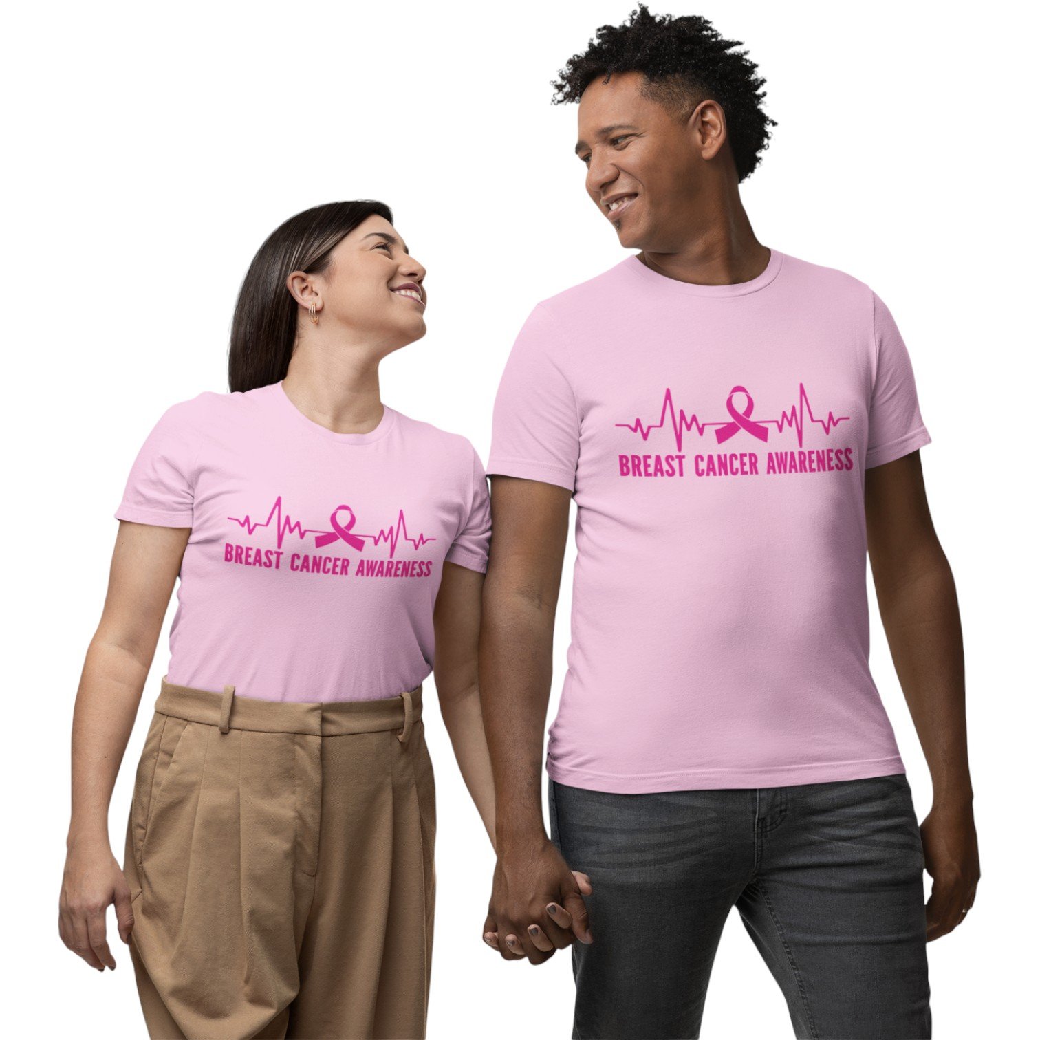 “Heartbeat of Hope” Breast Cancer Awareness Unisex Tee - Image 3