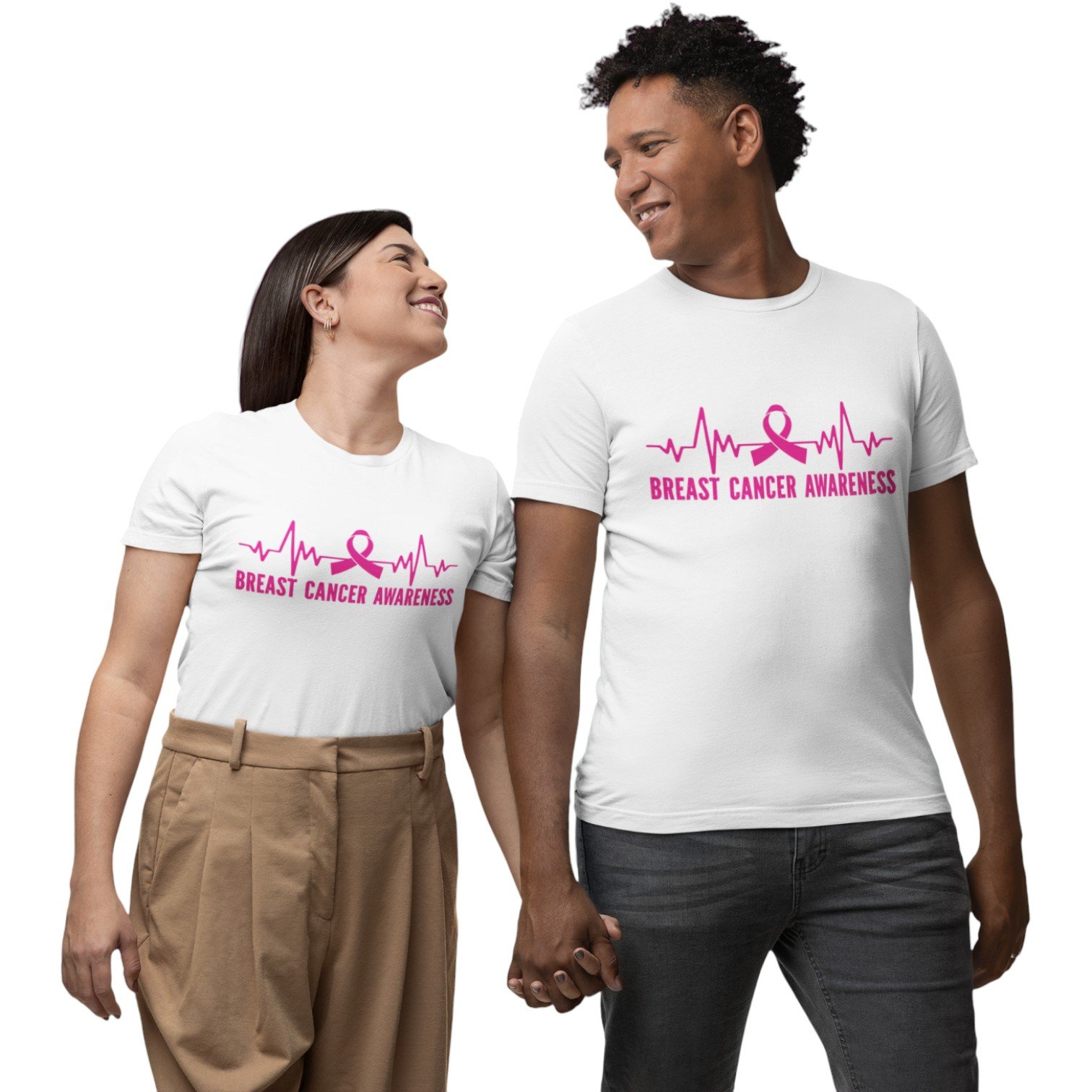 “Heartbeat of Hope” Breast Cancer Awareness Unisex Tee - Image 4