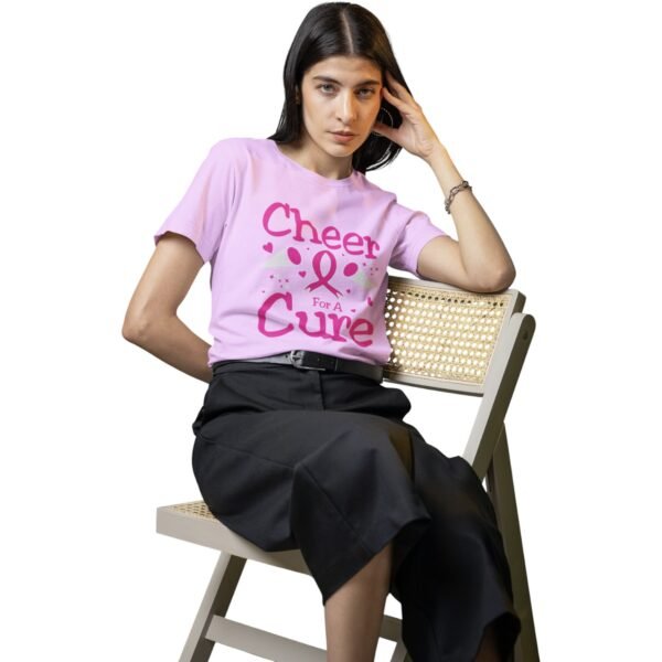 “Cheer for a Cure” Breast Cancer Awareness Tee - Image 6