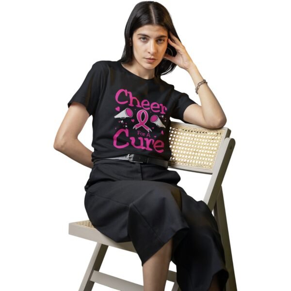 “Cheer for a Cure” Breast Cancer Awareness Tee - Image 7