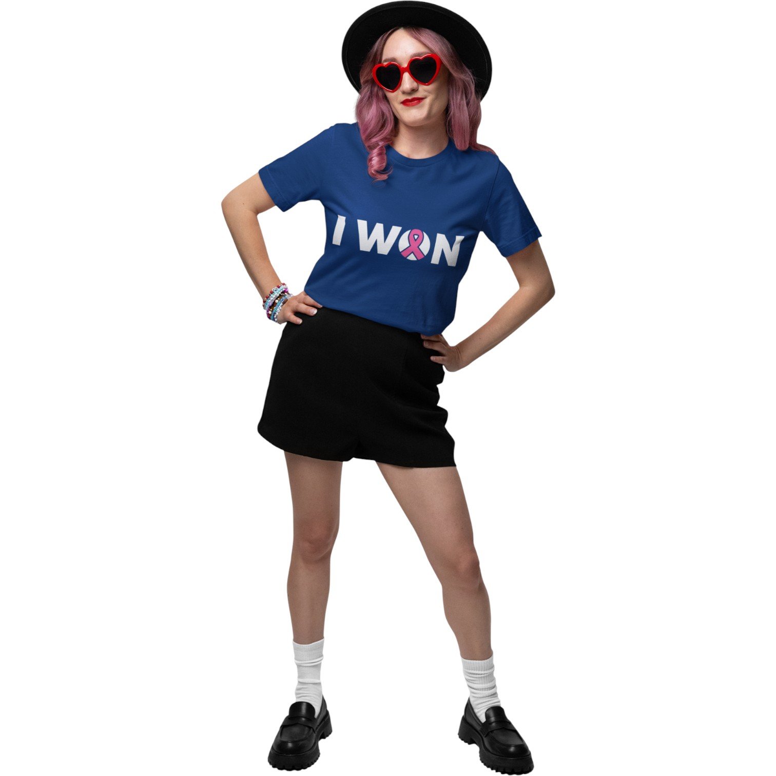 “I WON” Breast Cancer Survivor Tee - Image 6