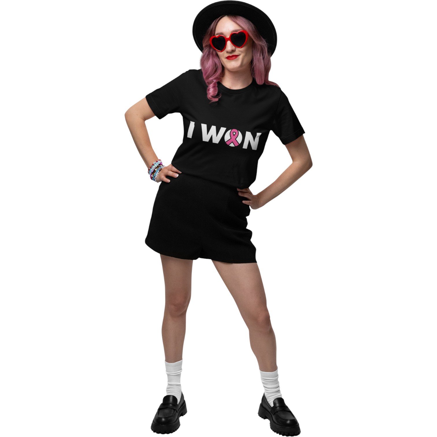 “I WON” Breast Cancer Survivor Tee - Image 7