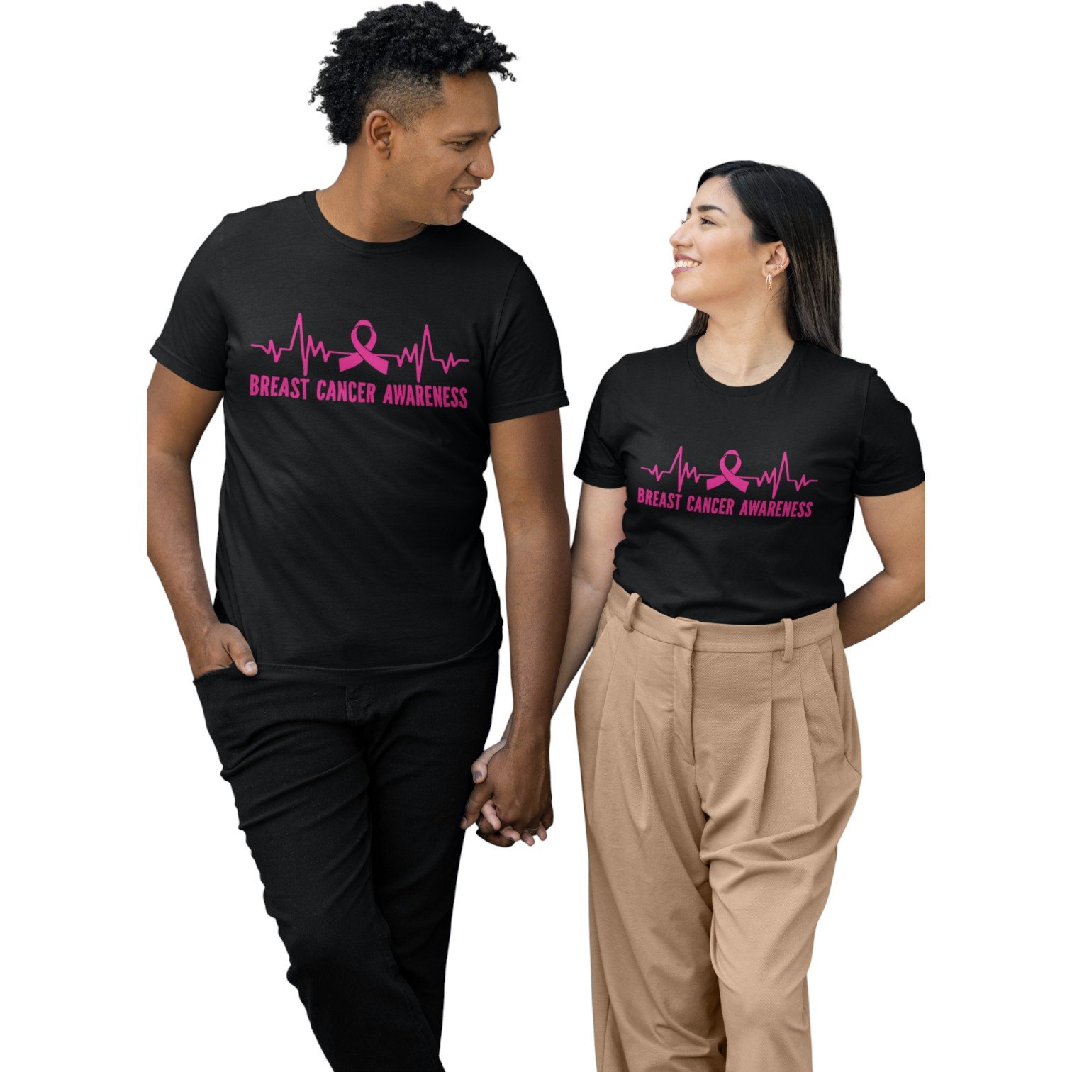“Heartbeat of Hope” Breast Cancer Awareness Unisex Tee - Image 5