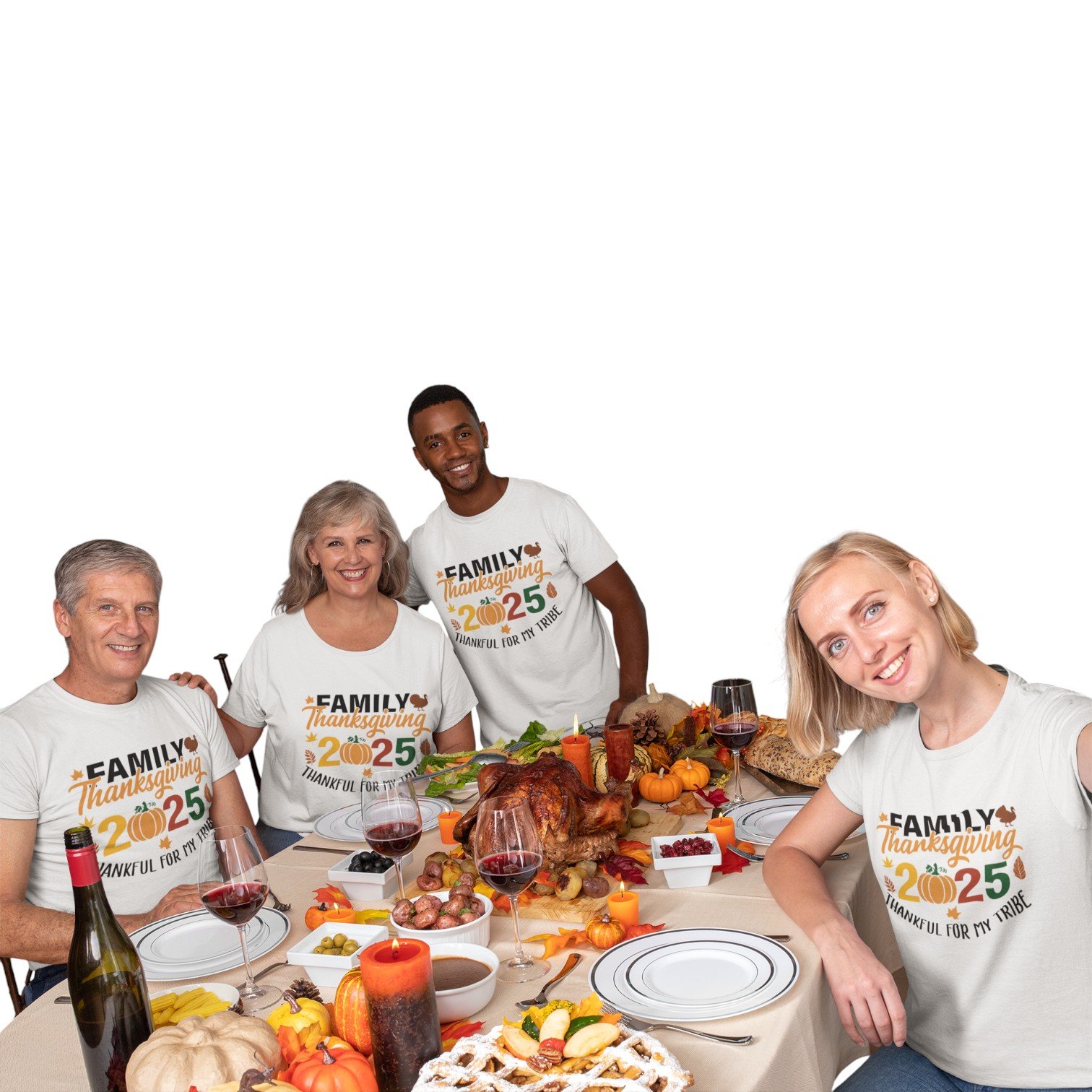 Thankful for My Tribe 2025 Family Thanksgiving Tee - Image 6