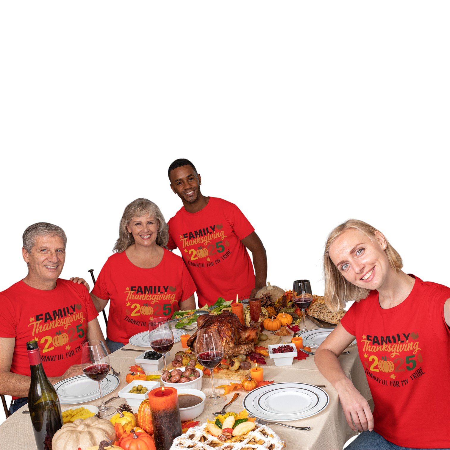 Thankful for My Tribe 2025 Family Thanksgiving Tee - Image 8