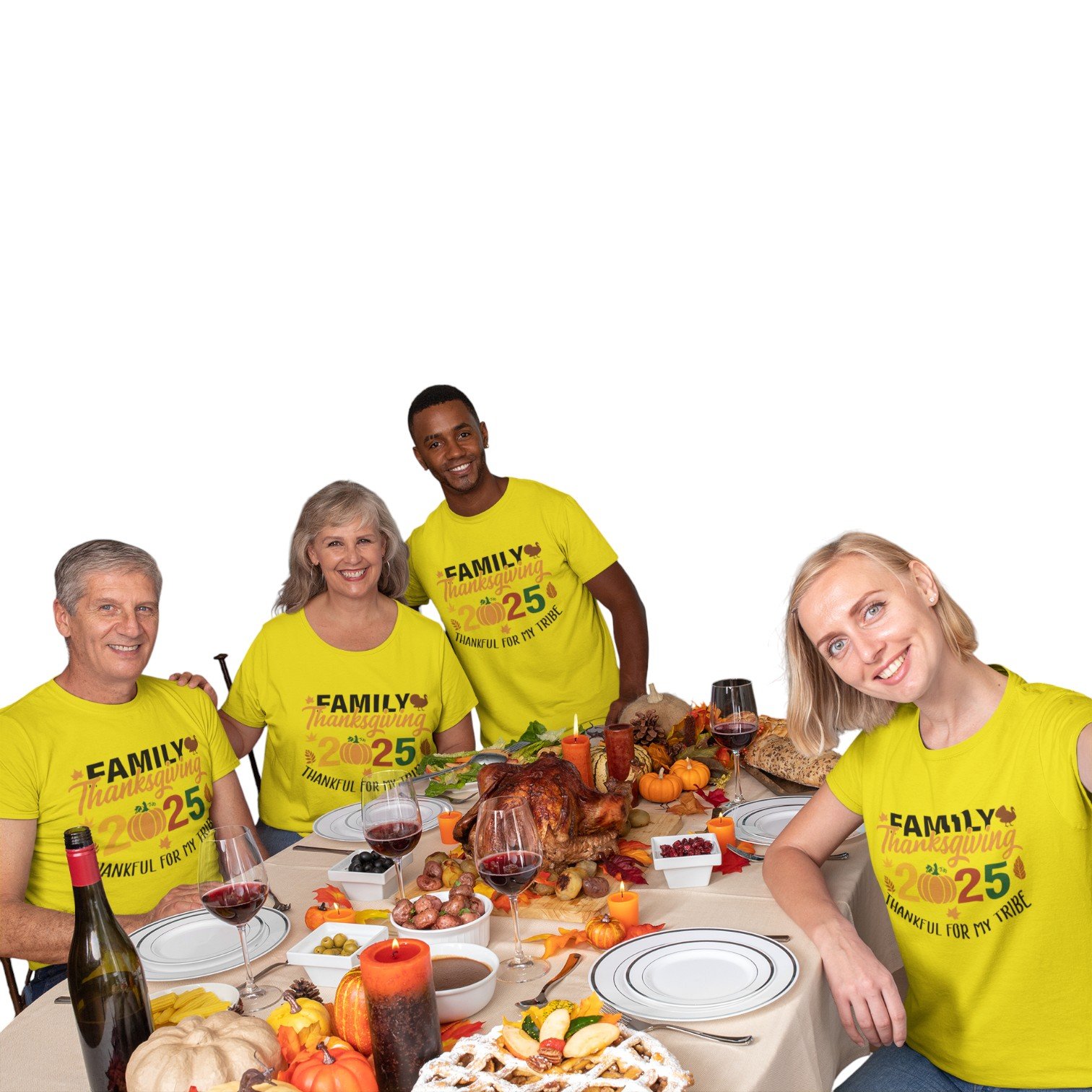 Thankful for My Tribe 2025 Family Thanksgiving Tee - Image 7