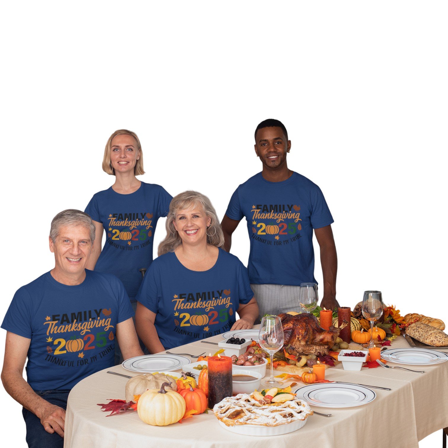 Thankful for My Tribe 2025 Family Thanksgiving Tee - Image 5