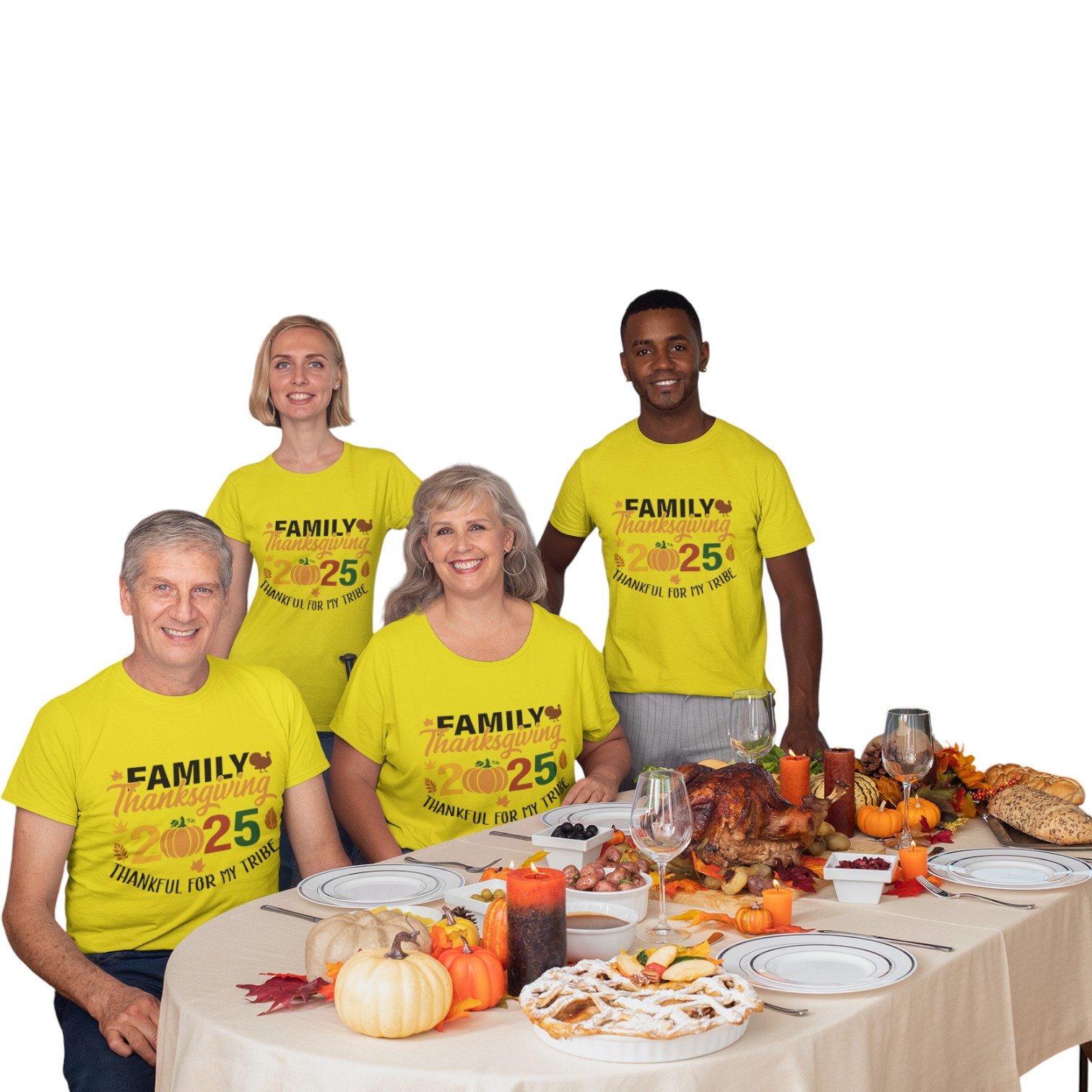 Thankful for My Tribe 2025 Family Thanksgiving Tee - Image 3