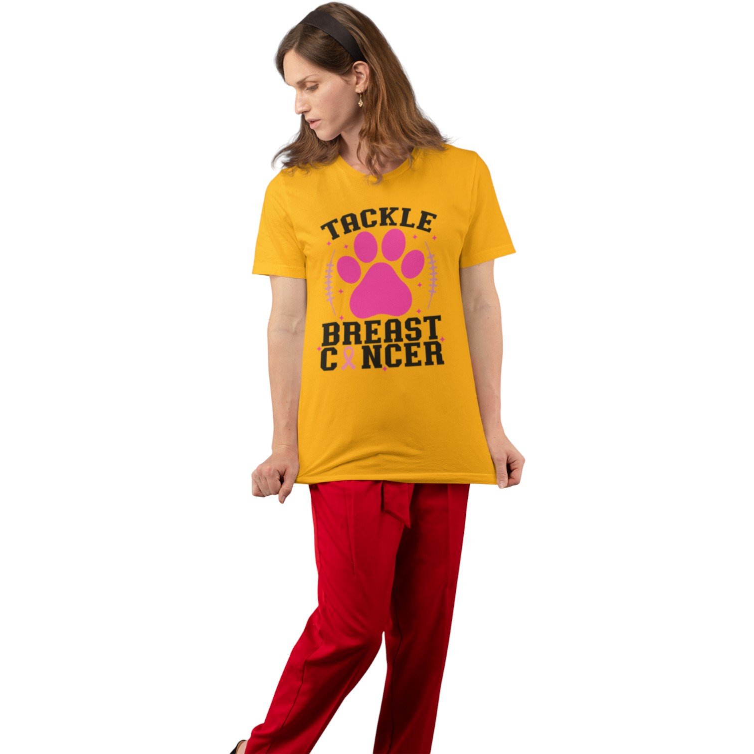 'Tackle Breast Cancer' Unisex Tee - Image 7