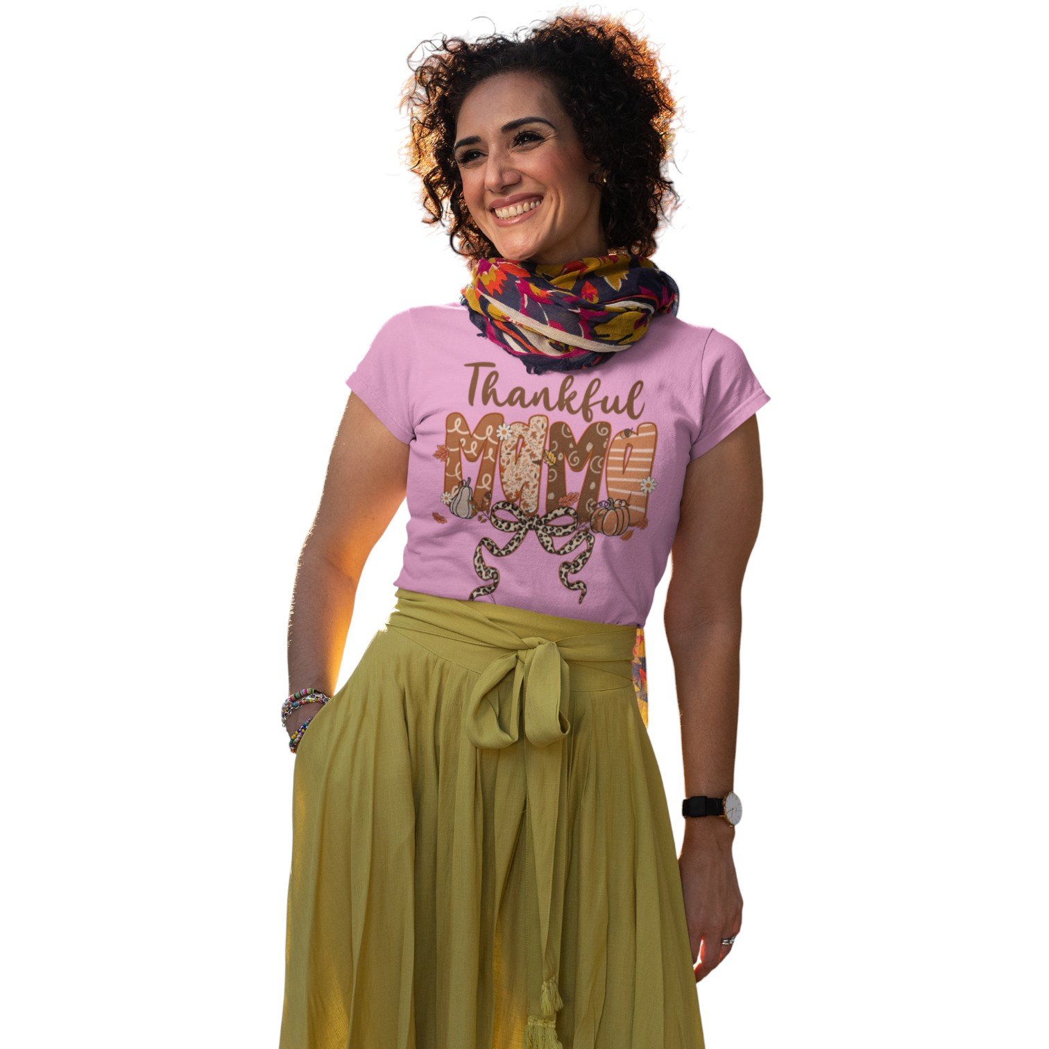 Thankful Mama Thanksgiving Tee - Image 3