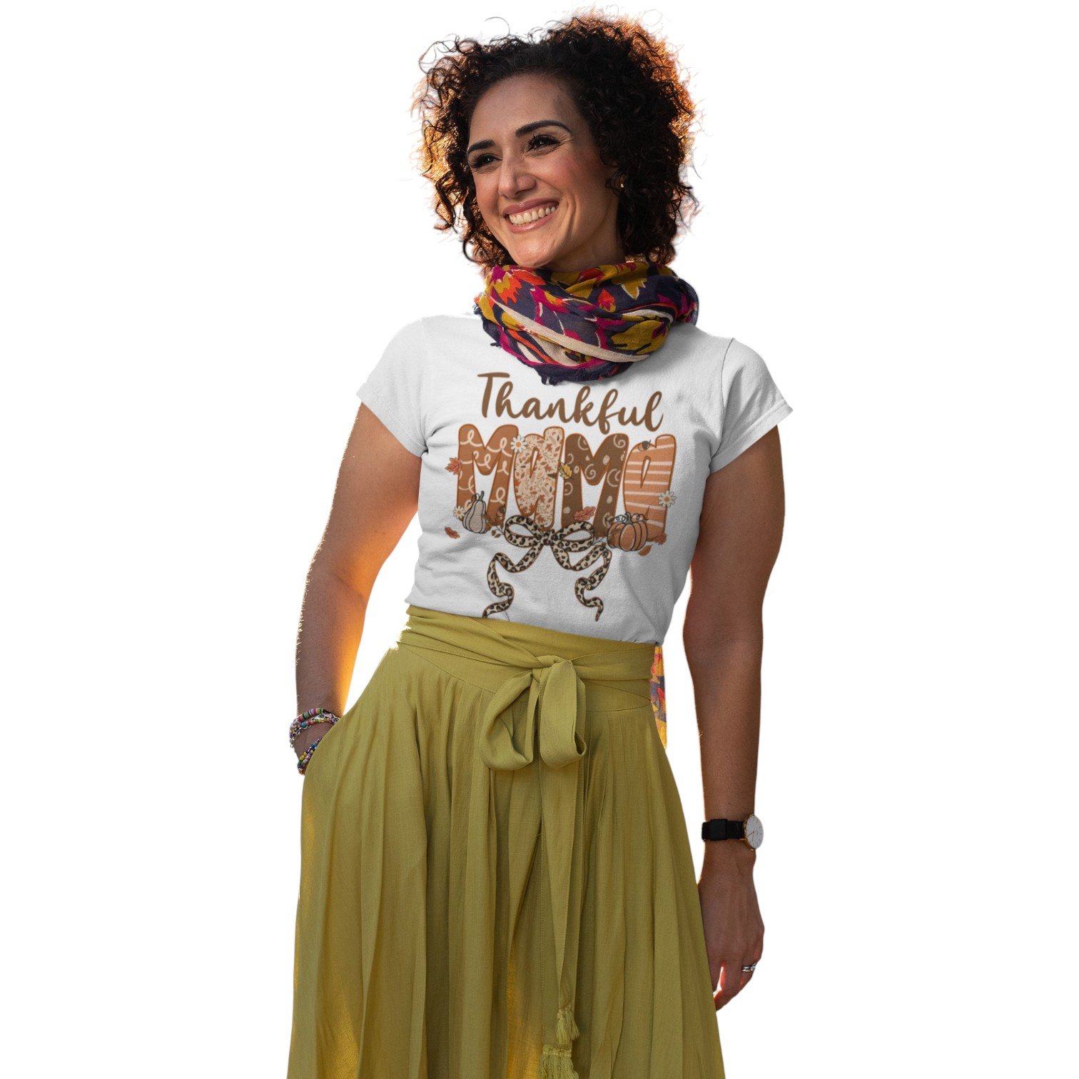 Thankful Mama Thanksgiving Tee - Image 4