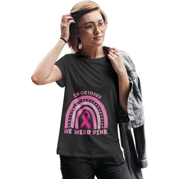 'In October, We Wear Pink' Unisex Tee - Image 3