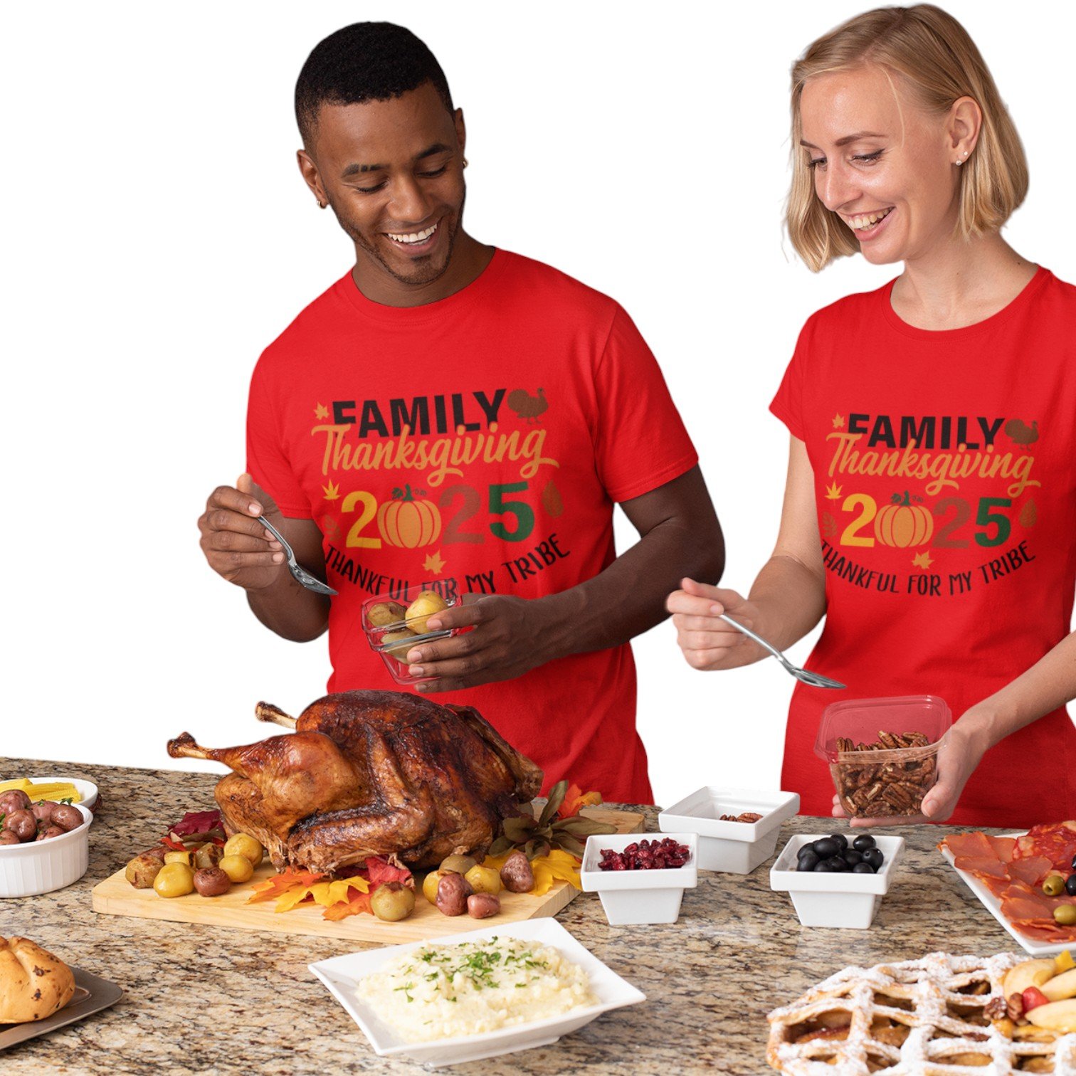 Thankful for My Tribe 2025 Family Thanksgiving Tee - Image 11