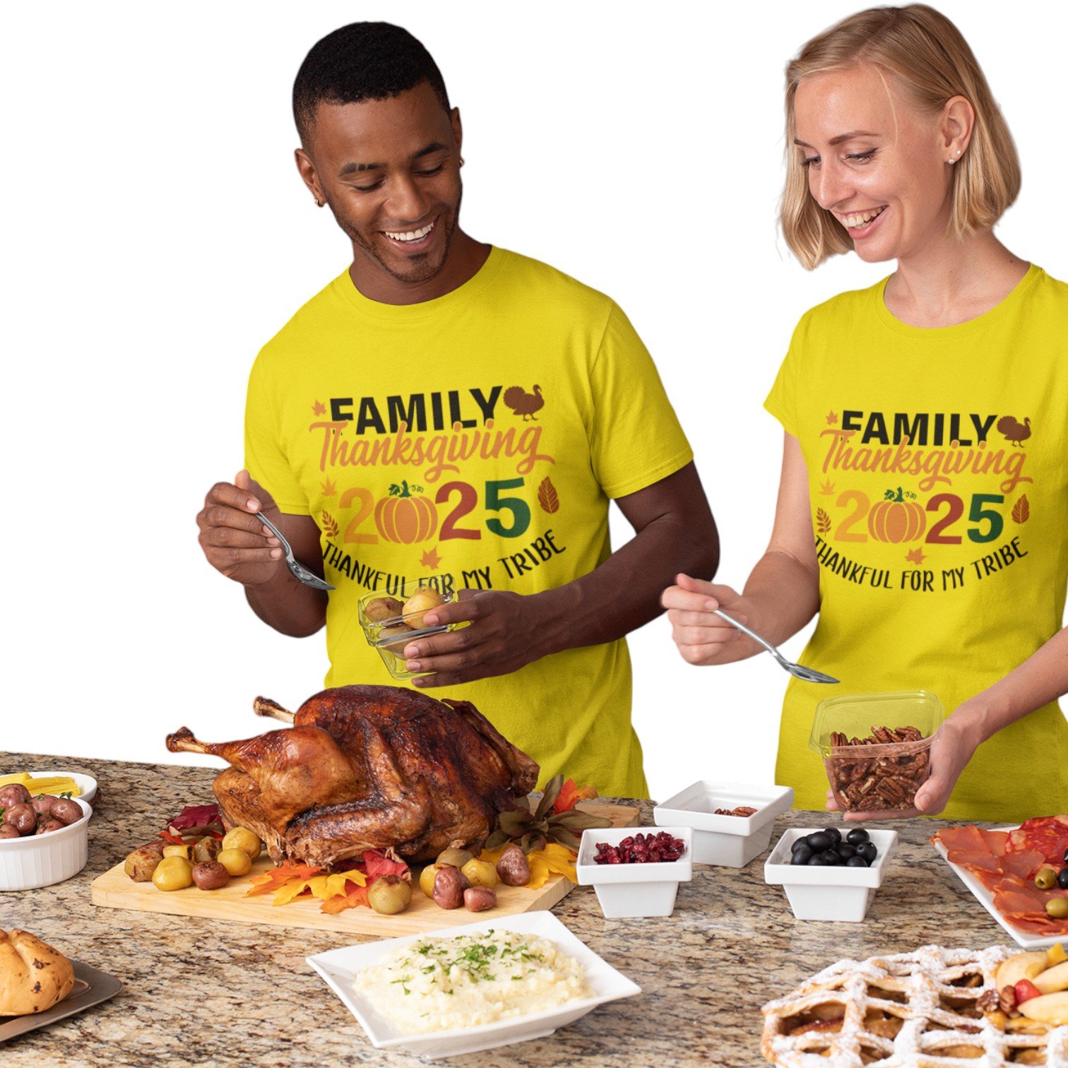 Thankful for My Tribe 2025 Family Thanksgiving Tee - Image 12