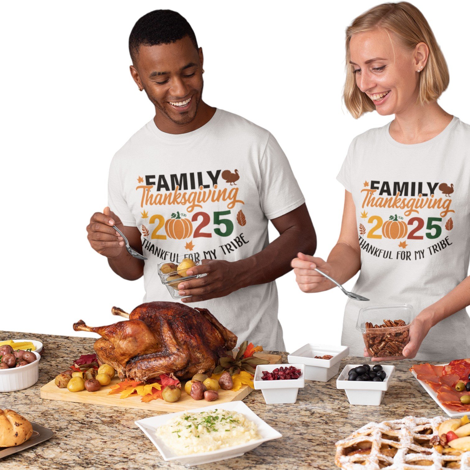 Thankful for My Tribe 2025 Family Thanksgiving Tee - Image 13