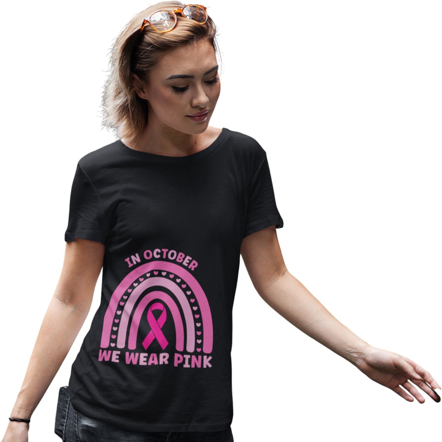 'In October, We Wear Pink' Unisex Tee - Image 4