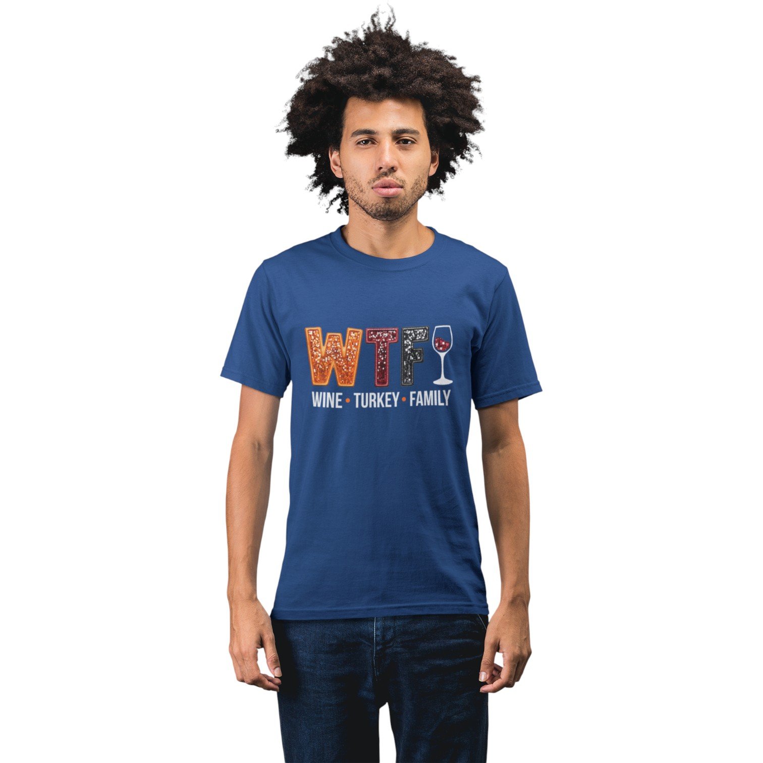 WTF Wine Turkey Family Thanksgiving Shirt - Image 2