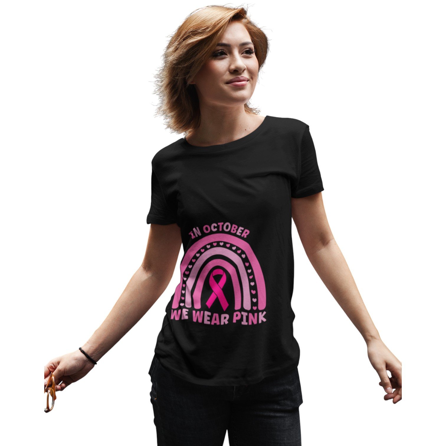 'In October, We Wear Pink' Unisex Tee - Image 2